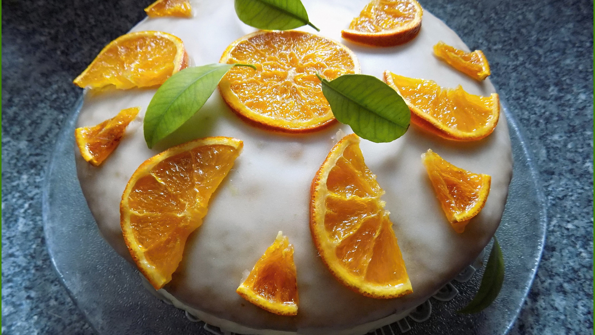 Sluníčkový pomerančový dort