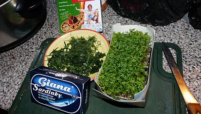 Šmakounova pomazánka s bylinkami a sardinkami