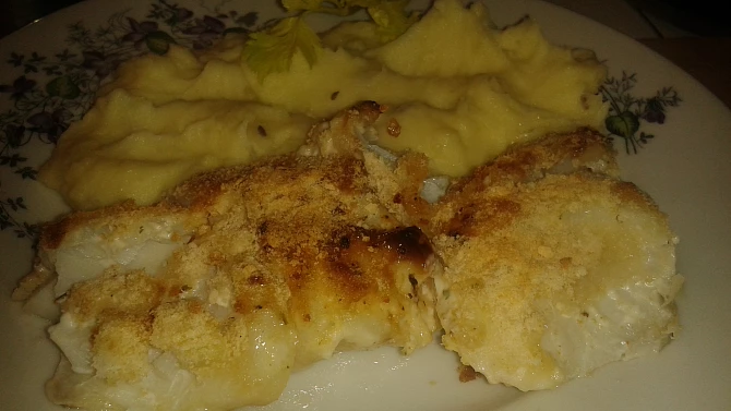 Treska zapečená s majonézou