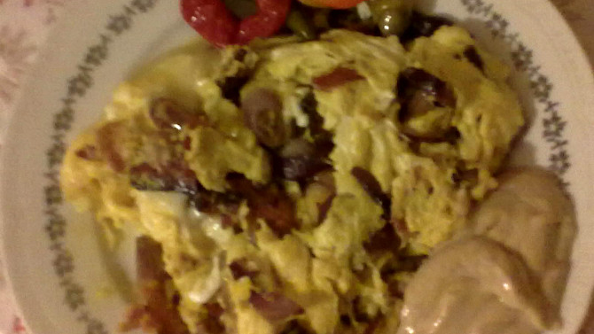 Vaječná omeleta s topinkou dle hajného ze „Šlajfu“, Vaječná omeleta dle hajného ze „Šlajfu“