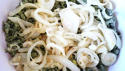 Zapečené mangoldové ( špenátové ) halušky