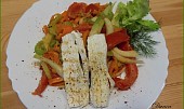 Zeleninový "semafor" s grilovaným šmakounem