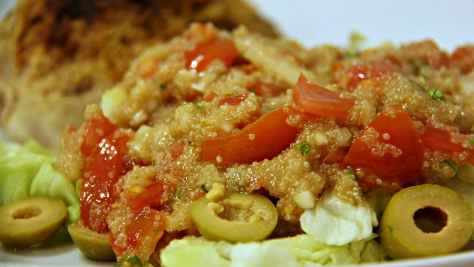Amarantový tabouleh