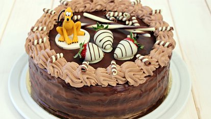 Bezlepkový nahatý dort (Naked cake), Bezlepkový čokoládový dort