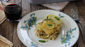 Bramborová papilota s kuřecím a vepřovým masem (Živáňská)