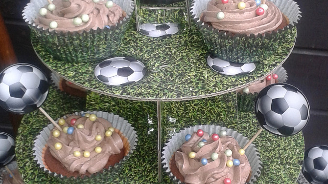 Čokoládové cucpcakes  pro fotbalistu