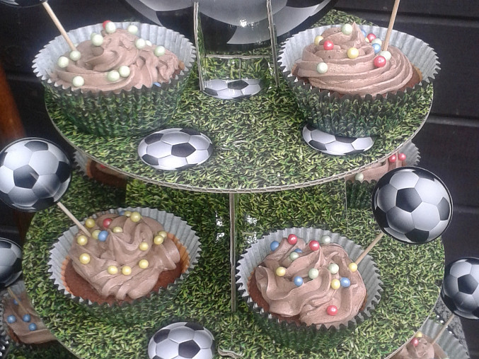 Čokoládové cucpcakes  pro fotbalistu
