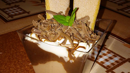 Čokoládový pohár s mascarpone