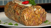 Játrová "tlačenka" s houbami