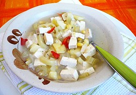 Kukuřičná polévka s tofu