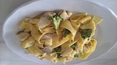 Pappardelle s mořskou treskou, těstoviny s rybou