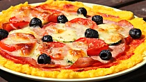 Polentová "pizza"