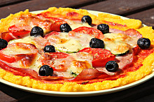 Polentová "pizza"