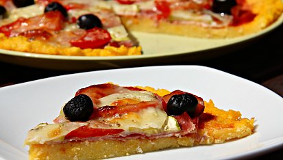Polentová "pizza", Polentová "pizza" na řezu