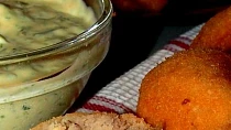 Rybí krokety s křepelčími vajíčky