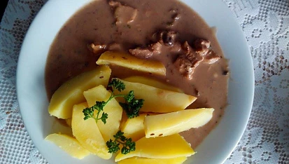Vepřové na žampionech, čokoládě a estragonu