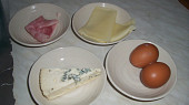 Zapečená Niva se šunkou, sýrem  a vejci, suroviny
