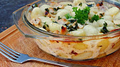 Zapečené gnocchi s kuřecím masem, se třemi druhy sýrů
