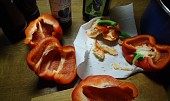Červené papriky v balzamikovém octě