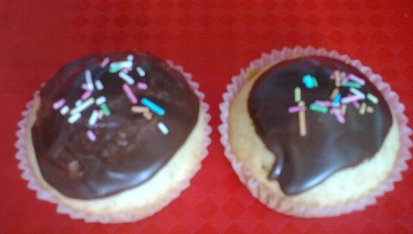 Cupcakes s čokoládovou polevou, Cupcakes s čokoládovou polevou