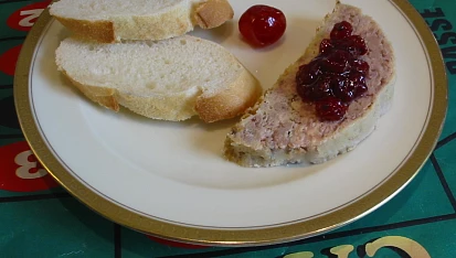 Falešná husí játra II, FALEŠNÁ JÁTRA s MOSTARDOU a  BRUSINKAMI