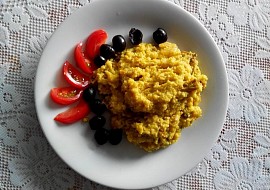 Hlíva ústřičná s kuskusem s jablky