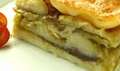 Lilkové lasagne s pórkovou salsou