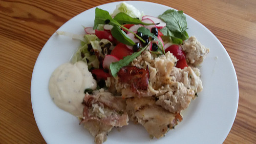 Nilský okoun na bylinkách