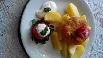 Přízdoba ke smaženému Hermelínu a vařeným bramborám