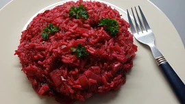 Risotto s červenou řepou