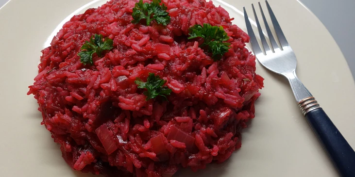 Risotto s červenou řepou