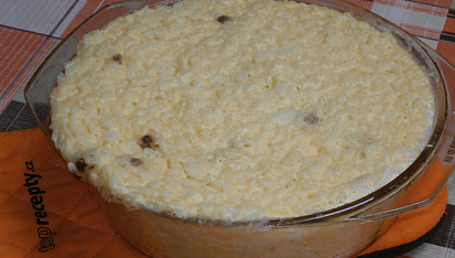 Rýžový pudding s rozinkami    Retro, po vytažení z hrnce