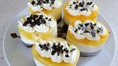 Semifreda - minidortíky - recept fotopostup