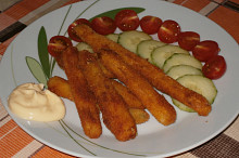 smažený chřest s omáčkou Aioli