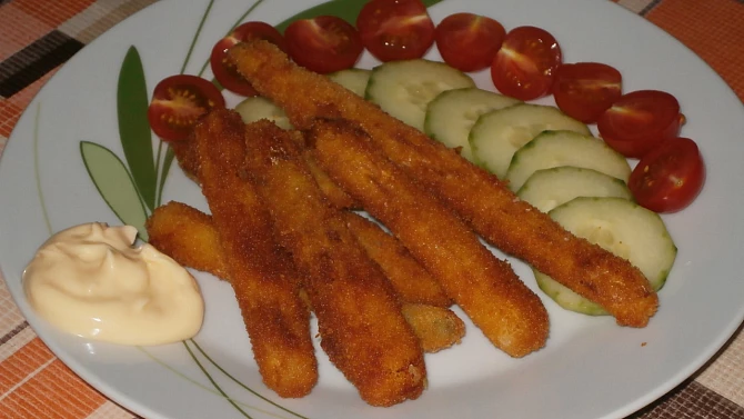 Smažený chřest s omáčkou Aioli, smažený chřest s omáčkou Aioli