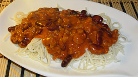 Špagety s fazolema