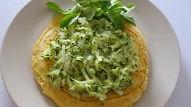 Veganská omeleta z cizrnové mouky