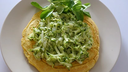 Veganská omeleta z cizrnové mouky