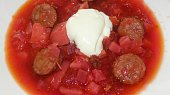 Zeleninová polévka s řepou a klobásou, Zeleninová polévka s řepou a klobásou