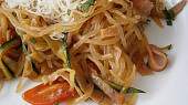Zeleninové špagety se šunkou a zeleninou, Detail