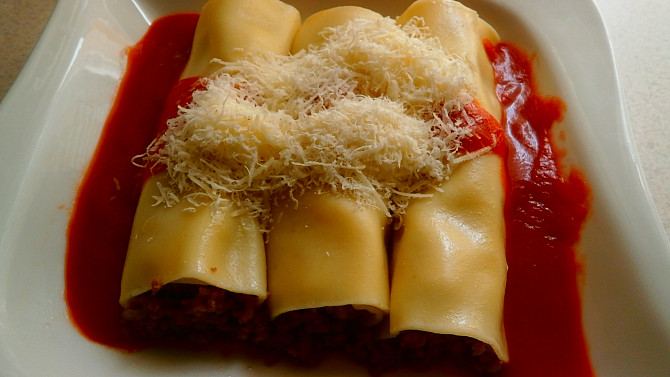 Cannelloni plněné mletým hovězím