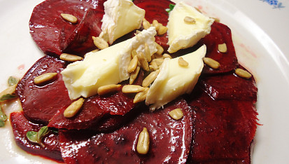 Carpaccio z červené řepy podle Vency