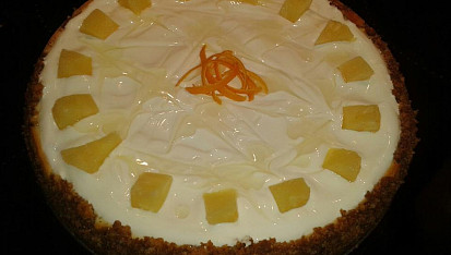 Cheesecake, Můj - prozatím - poslední... Pomerančový s ananasem :)