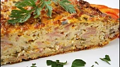 Cuketová sekaná se zeleninou, Detail na řezu