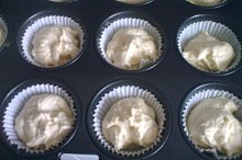 Cupcakes s čokoládovou polevou před pečením