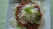 Domácí fettuccine v rajčatové omáčce