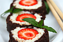 Jahodové "sushi".