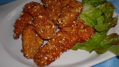 Kuřecí proužky v popcornovém obalu, s uzenou vůní podle Pohlreicha