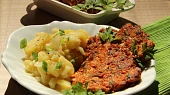 Květákové tandoori placičky s kuřecím masem