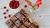 Malinový cheesecake brownies